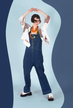 Elli Jumpsuits^Drop Crotch Denim Jumpsuit in Blue