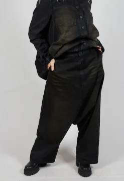 Rundholz Mainline Trousers^Drop Crotch Jeans in Fogged Camel Jean