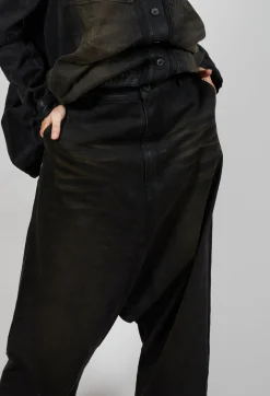Rundholz Mainline Trousers^Drop Crotch Jeans in Fogged Camel Jean