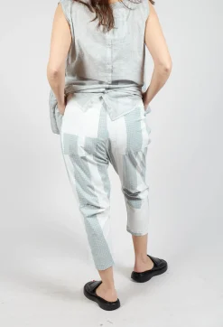 Rundholz Black Label Trousers^Drop Crotch Pull On Trousers in Grey Print