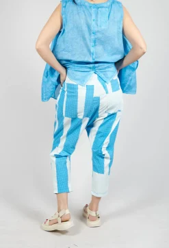 Rundholz Black Label Trousers^Drop Crotch Pull On Trousers in Malibu Print