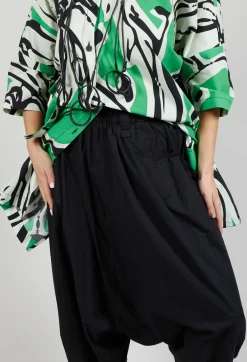 Moyuru Trousers^Drop Crotch Trouser in Black