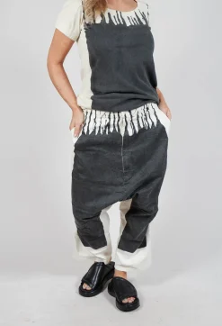 Rundholz Mainline Trousers^Drop Crotch Trousers in Black Paint