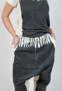 Rundholz Mainline Trousers^Drop Crotch Trousers in Black Paint