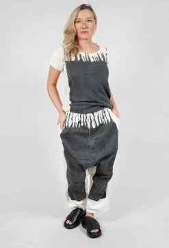 Rundholz Mainline Trousers^Drop Crotch Trousers in Black Paint