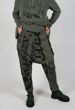 Rundholz Black Label Trousers^Drop Crotch Trousers in Camp Big Print