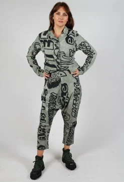 Rundholz Black Label Trousers^Drop Crotch Trousers in Defender Big Print