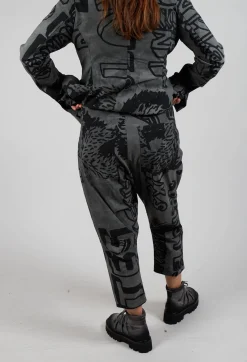 Rundholz Black Label Trousers^Drop Crotch Trousers in Rock Big Print