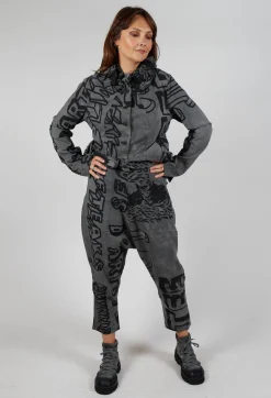 Rundholz Black Label Trousers^Drop Crotch Trousers in Rock Big Print