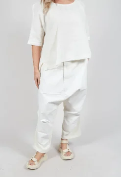 Rundholz Mainline Trousers^Drop Crotch Trousers in Starwhite Paint