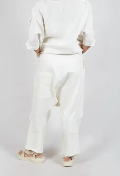 Rundholz Mainline Trousers^Drop Crotch Trousers in Starwhite Paint
