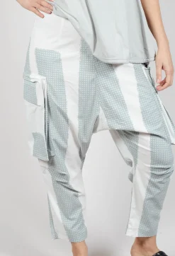 Rundholz Black Label Trousers^Drop Crotch Trousers with Feature Pockets in Grey Print
