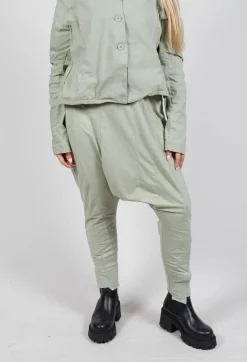 Rundholz Black Label Trousers^Drop Crotch Trousers with Exposed Seams in Defender