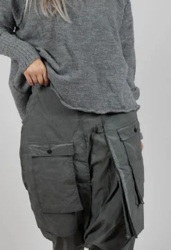 Rundholz Dip Trousers^Drop Crotch Trousers with Statement Pockets in Pencil Cloud
