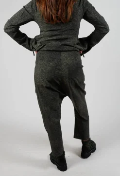 Rundholz Black Label Trousers^Drop Crotch Trousers with Tapered Leg in Camp Print