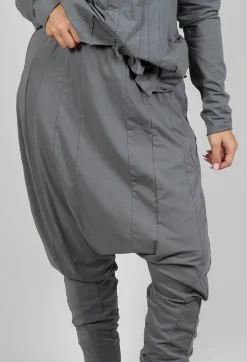 Rundholz Black Label Trousers^Drop Crotch Trousers with Exposed Seams in Rock