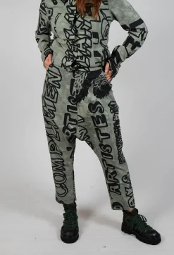 Rundholz Black Label Trousers^Drop Crotch Trousers with Tapered Leg in Defender Big Print