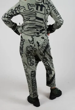 Rundholz Black Label Trousers^Drop Crotch Trousers with Tapered Leg in Defender Big Print