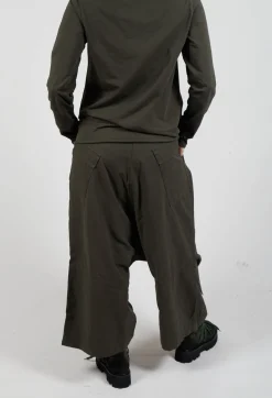 Rundholz Black Label Trousers^Drop Crotch Utility Trousers in Camp