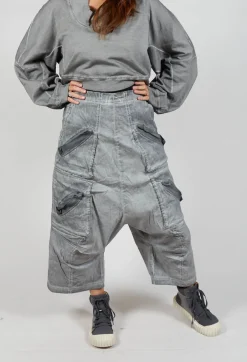 Rundholz Dip Trousers^Drop Crotch Utility Trousers in Pencil Cloud