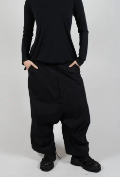 Rundholz Black Label Trousers^Drop Crotch Utility Trousers in Black