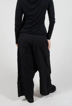 Rundholz Black Label Trousers^Drop Crotch Utility Trousers in Black
