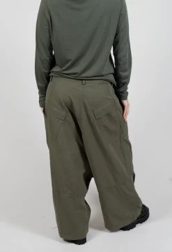 Rundholz Black Label Trousers^Drop Crotch Utility Trousers in Jungle