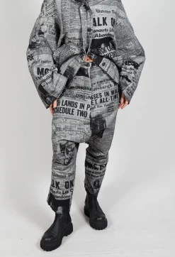 Rundholz Dip Trousers^Drop Crotch Wrinkled Trousers in Moonwalk