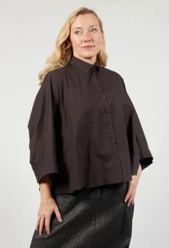 Rundholz Mainline Tops^Drop Shoulder Shirt in Espresso