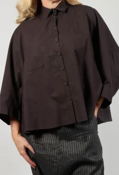 Rundholz Mainline Tops^Drop Shoulder Shirt in Espresso