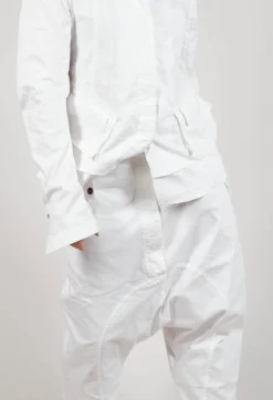 Rundholz Dip Trousers^Drop-Crotch Cotton Trousers with Belt Loops in Semi Bleach