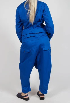 Rundholz Dip Trousers^Drop-Crotch Cotton Trousers with Belt Loops in Royal