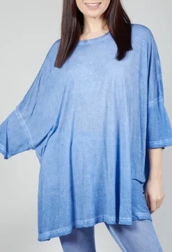 Rundholz Mainline Tops^Drop-Shoulder Flow Blouse in Enzian 50% Cloud