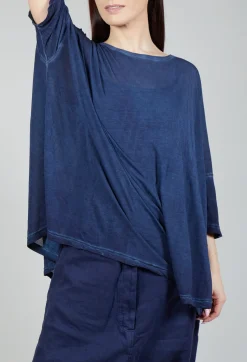 Rundholz Mainline Tops^Drop-Shoulder Flow Blouse in Enzian Cloud