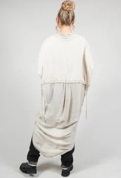 Sanctamuerte Cardigans^Dual Fabric Cardigan in Gesso