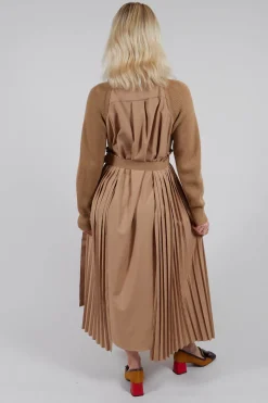 Mei Meij Dresses^Dual Jumper Shirt Dress in Camel