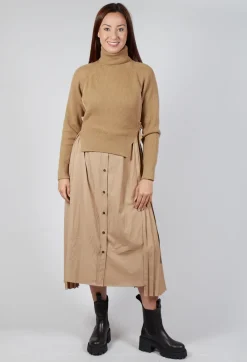 Mei Meij Dresses^Dual Jumper Shirt Dress in Camel