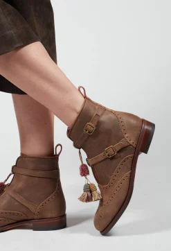 T.ba Boots^Dual Strap Boot in Brown