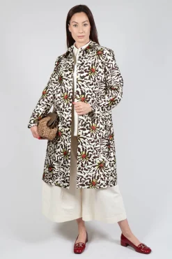 Beatrice B Coats^Duchesse Dust Coat in Botanic Zebra Print