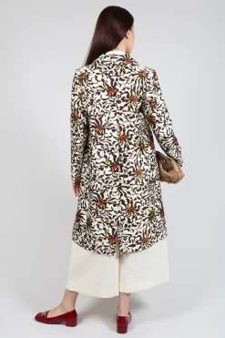Beatrice B Coats^Duchesse Dust Coat in Botanic Zebra Print