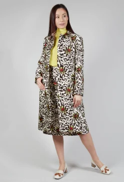 Beatrice B Coats^Duchesse Dust Coat in Botanic Zebra Print