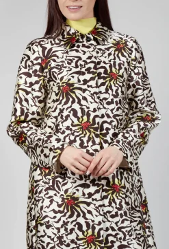 Beatrice B Coats^Duchesse Dust Coat in Botanic Zebra Print