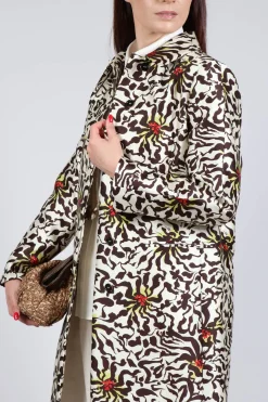 Beatrice B Coats^Duchesse Dust Coat in Botanic Zebra Print