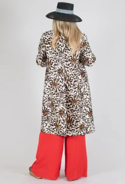 Beatrice B Coats^Duchesse Dust Coat in Botanic Zebra Print