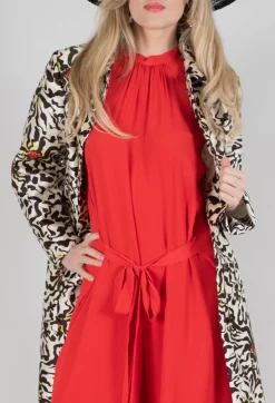 Beatrice B Coats^Duchesse Dust Coat in Botanic Zebra Print