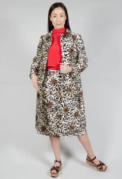 Beatrice B Coats^Duchesse Dust Coat in Botanic Zebra Print