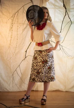 Beatrice B Skirts^Duchesse Skirt in Botanic Zebra Print