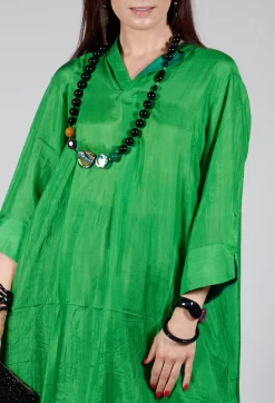 Bianco Levrin Dresses^Dunia Dress in Dark Green