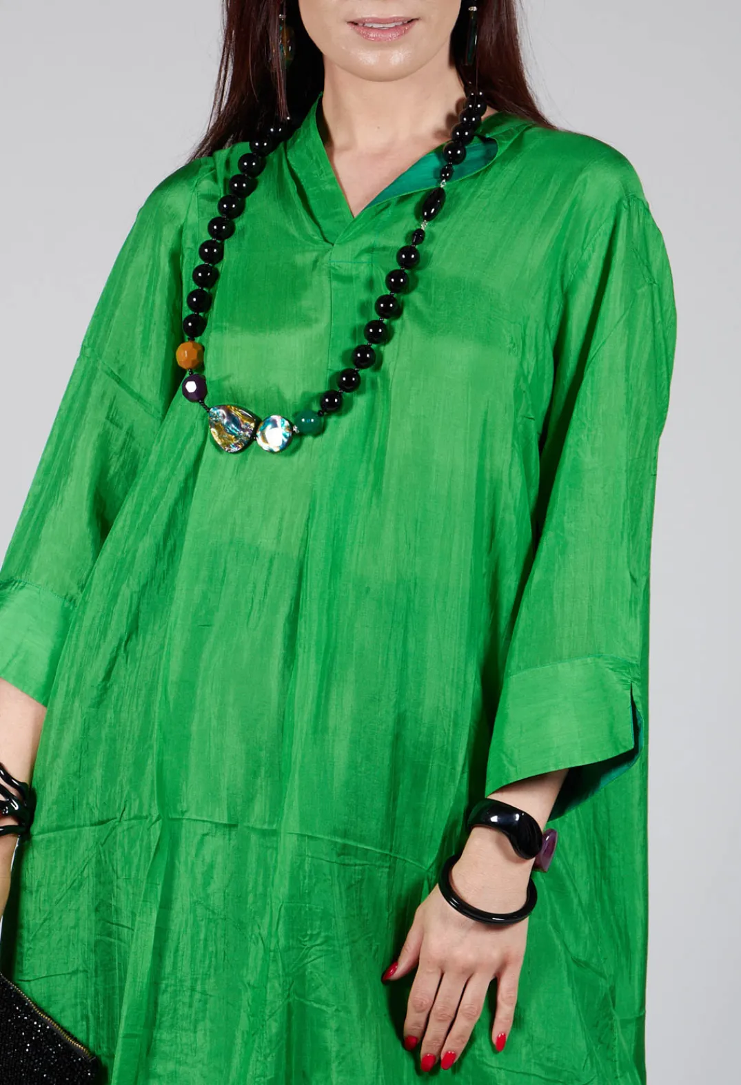 Bianco Levrin Dresses^Dunia Dress in Dark Green