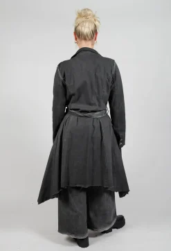 Sanctamuerte Coats^Dust Coat in Gabardina and Viscosa Seta Green Tuscany